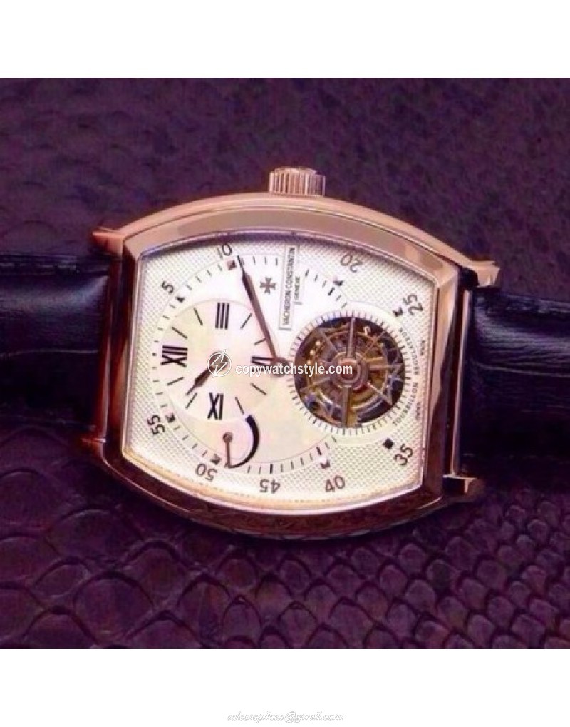 Vacheron Constantin Malte Tourbillon Regulator Rose Gold White 