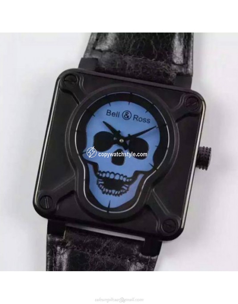 Bell & Ross BR 01 Skull PVD Blue 