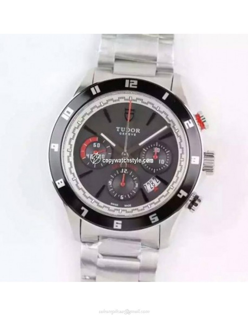 Tudor Grantour Stainless Steel Black Tudor Grantour Stainless Steel Black