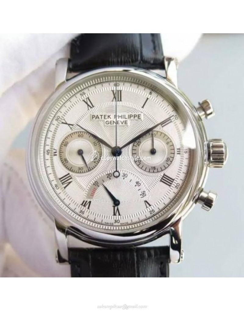 Patek Philippe Calatrava Chronograph Power Reserve Stainless Steel White Patek Philippe Calatrava Chronograph Power Reserve Stainless Steel White