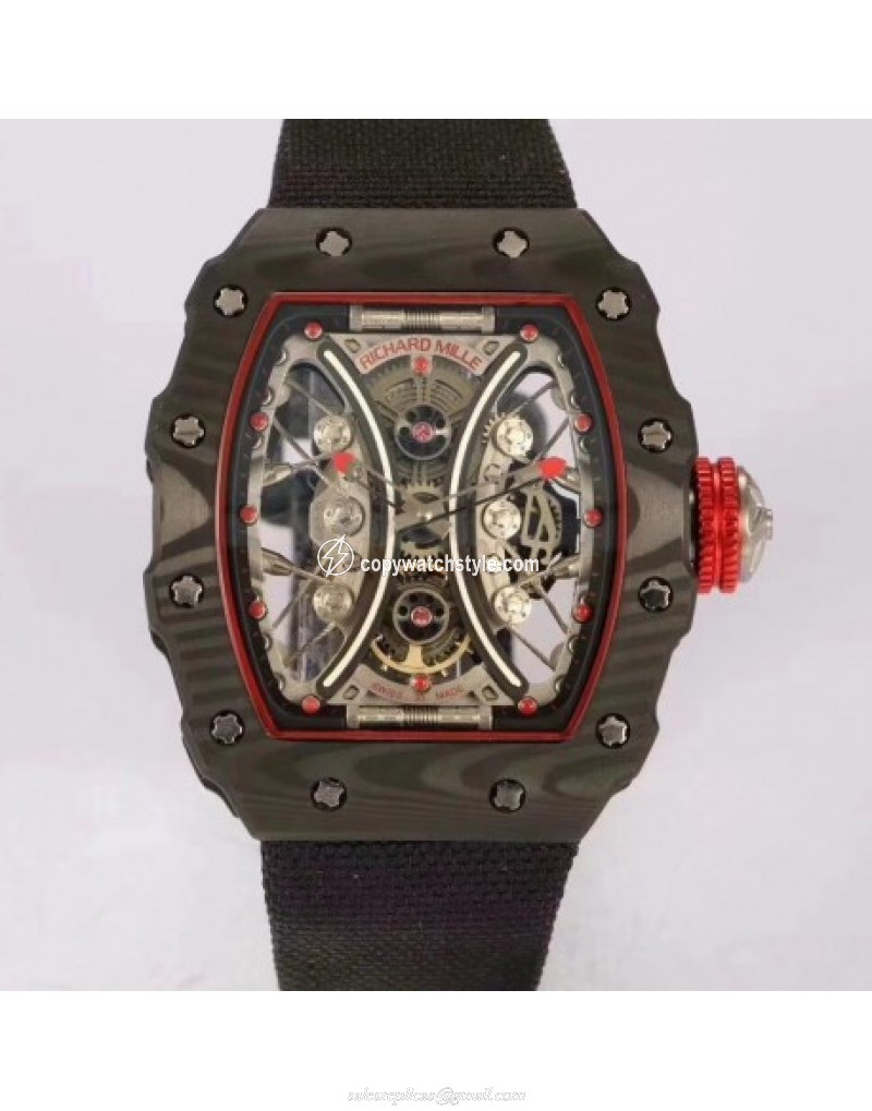Richard Mille RM53-01 Tourbillon Pablo Mac Donough KV Forged Carbon Skeleton Red Richard Mille RM53-01 Tourbillon Pablo Mac Donough KV Forged Carbon Skeleton Red