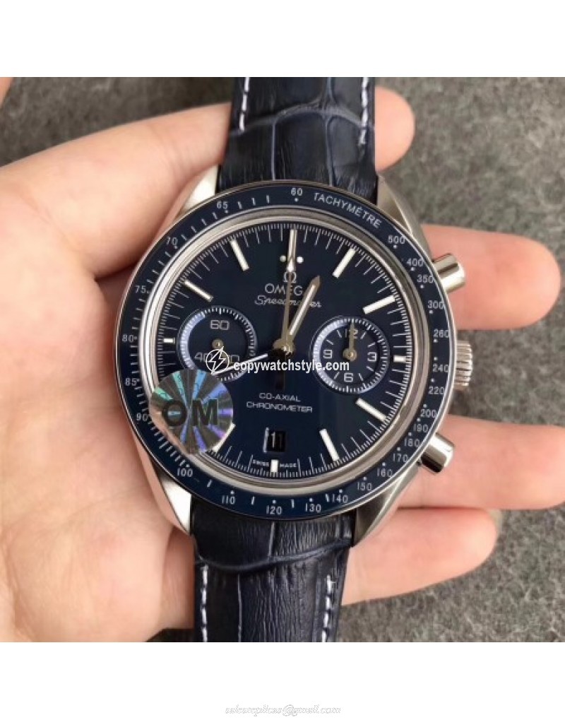Omega Speedmaster Moonwatch Co-Axial Chronograph 44.25MM 311.93.44.51.03.001 OM V2 Stainless Steel Blue Omega Speedmaster Moonwatch Co-Axial Chronograph 44.25MM 311.93.44.51.03.001 OM V2 Stainless Steel Blue