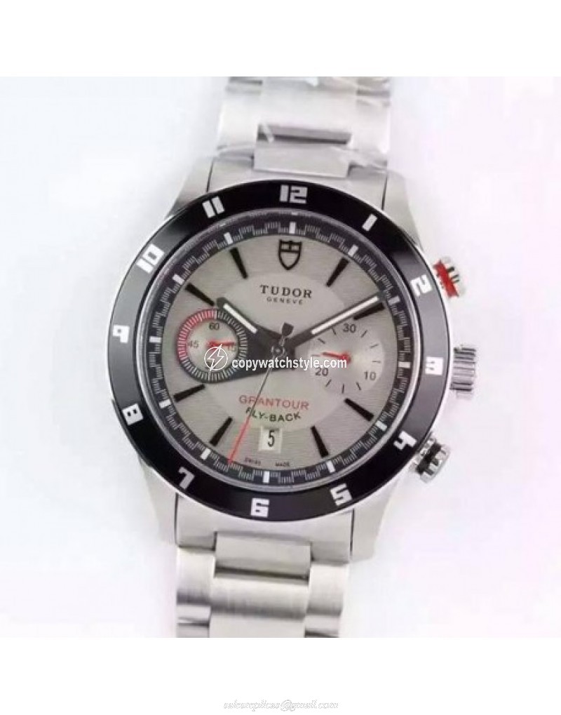 Tudor Grantour Fly-Back Stainless Steel Gray 