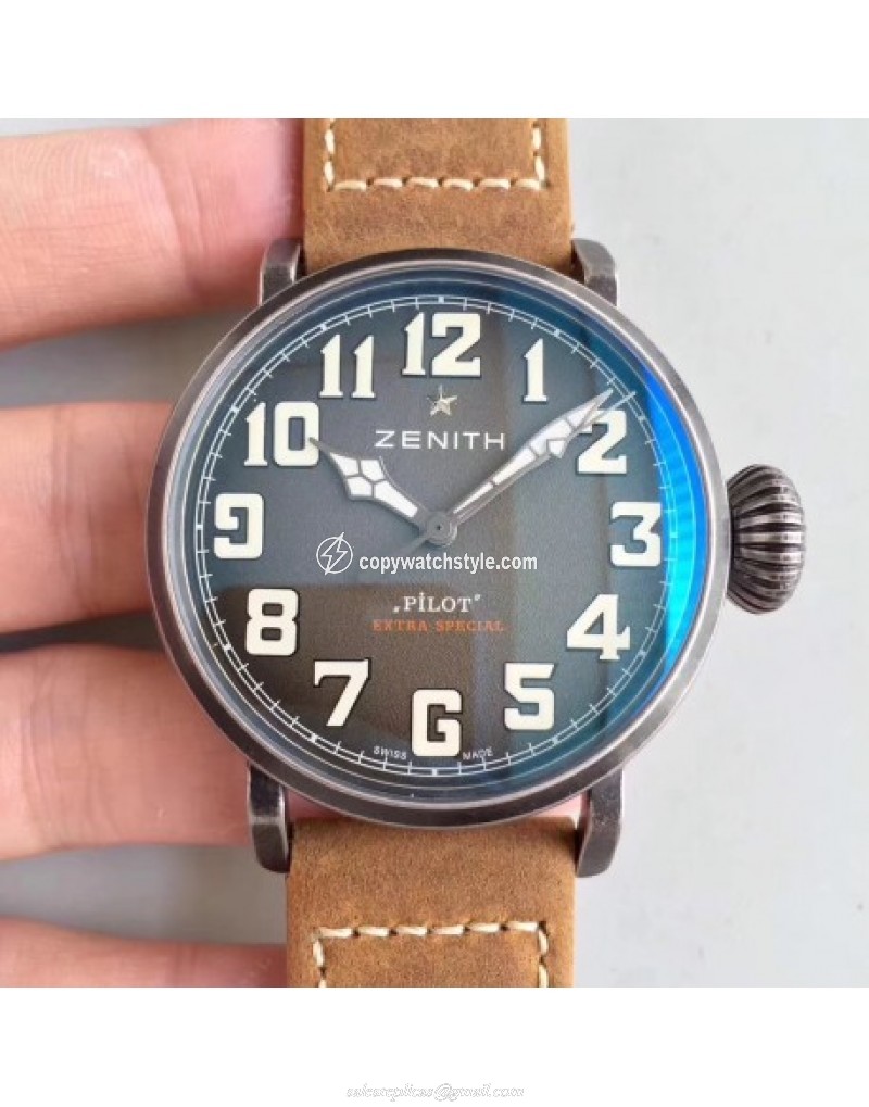 Zenith Pilot Type 20 Extra Special Ton Up 11.2430.679.21.C801 XF Stainless Steel Anthracite Zenith Pilot Type 20 Extra Special Ton Up 11.2430.679.21.C801 XF Stainless Steel Anthracite