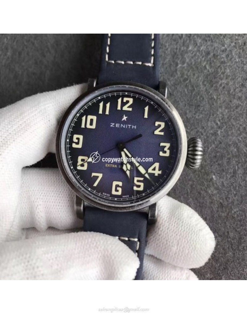 Zenith Pilot Type 20 Extra Special Ton Up 45MM 11.2430.679.21.C801 XF Stainless Steel Blue Zenith Pilot Type 20 Extra Special Ton Up 45MM 11.2430.679.21.C801 XF Stainless Steel Blue