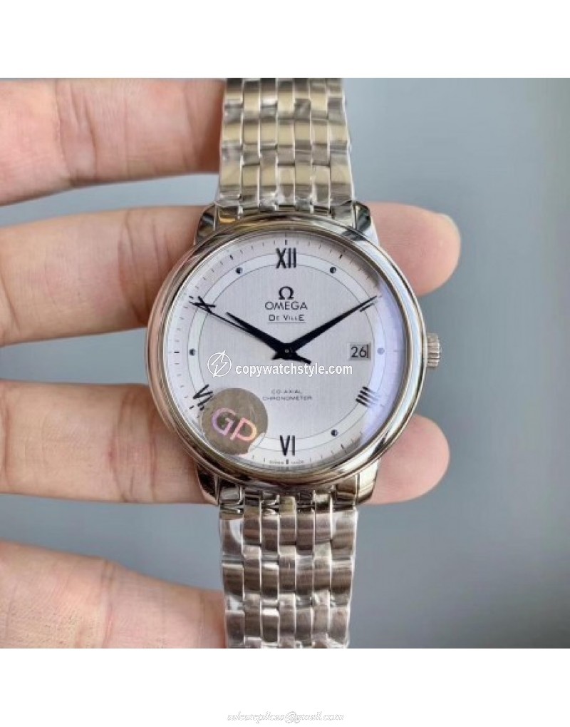 Omega De Ville Prestige Co-Axial 39.5MM 424.10.40.20.02.001 GP V2 Stainless Steel Silver Omega De Ville Prestige Co-Axial 39.5MM 424.10.40.20.02.001 GP V2 Stainless Steel Silver