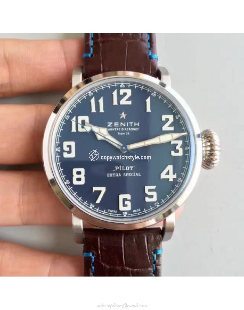 Zenith Pilot Type 20 Extra Special 03.2430.3000.21.C738 XF Stainless Steel Blue Zenith Pilot Type 20 Extra Special 03.2430.3000.21.C738 XF Stainless Steel Blue