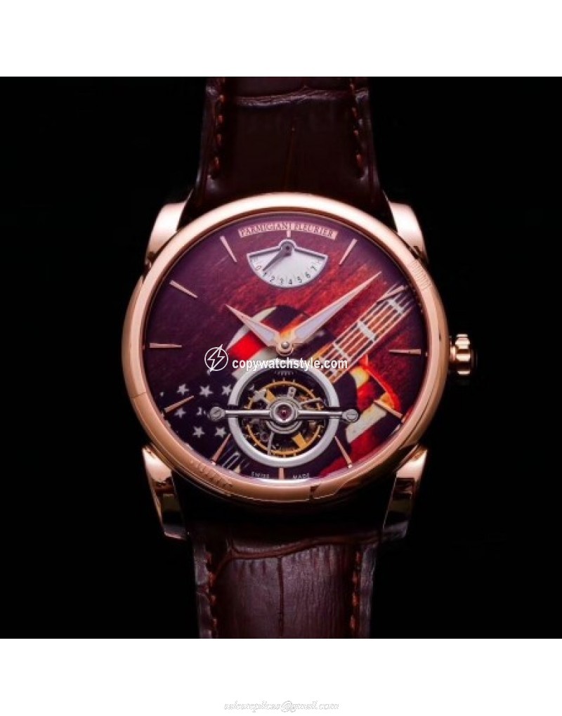 Parmigiani Fleurier Tonda Tourbillon Woodrock PFS251-2007000 JB Rose Gold Red & USA Banner Guitar 