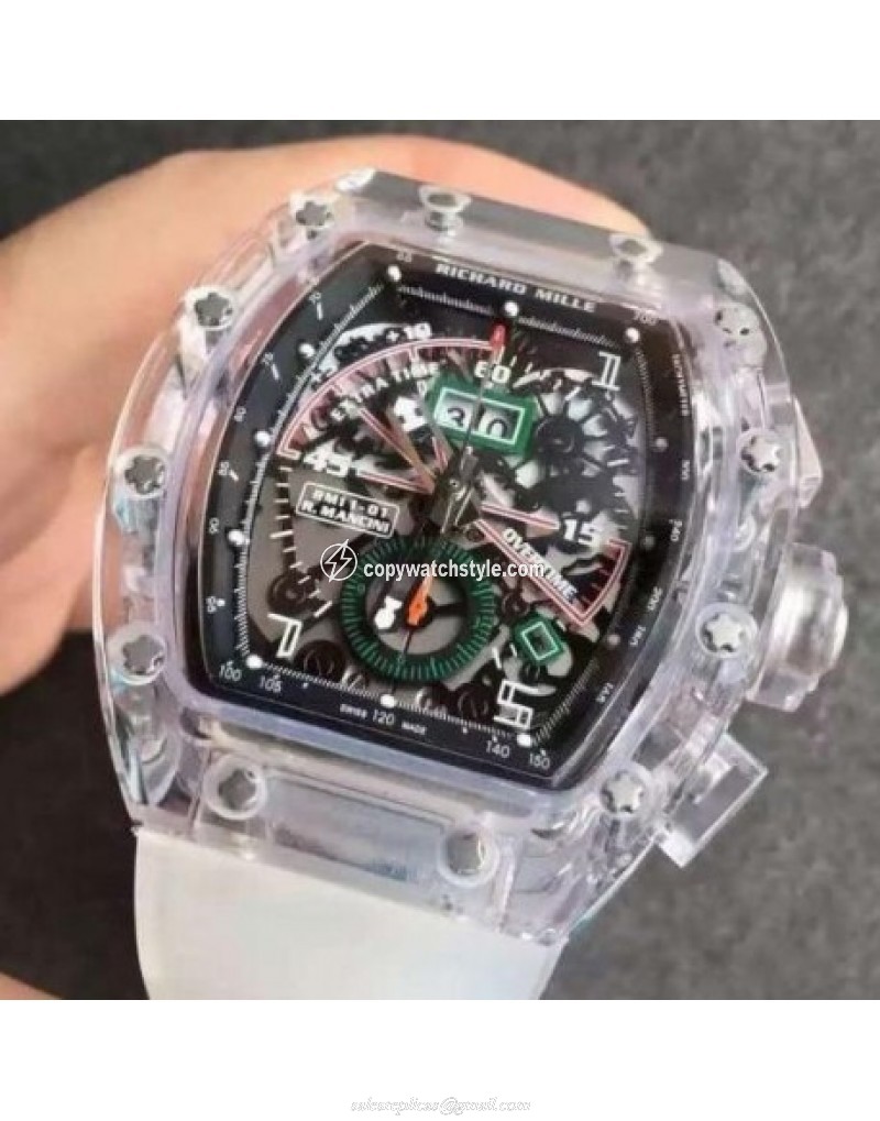 Richard Mille RM011-01 R Mancini Shappire Black & Skeleton Richard Mille RM011-01 R Mancini Shappire Black & Skeleton