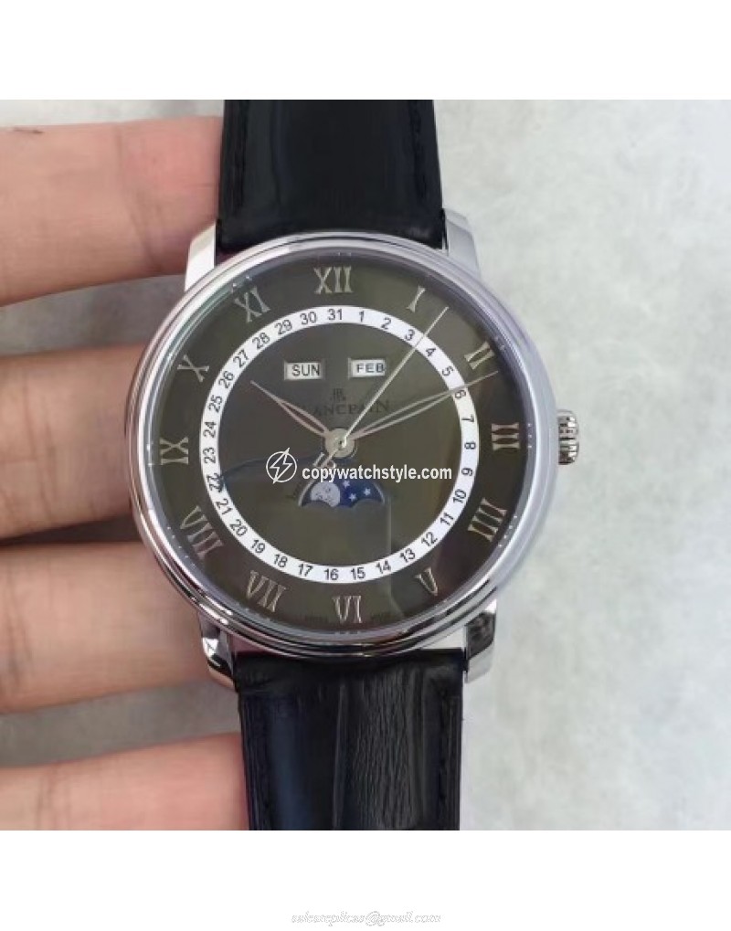 Blancpain Villeret 6654A-1127-55B BF Stainless Steel Black Blancpain Villeret 6654A-1127-55B BF Stainless Steel Black