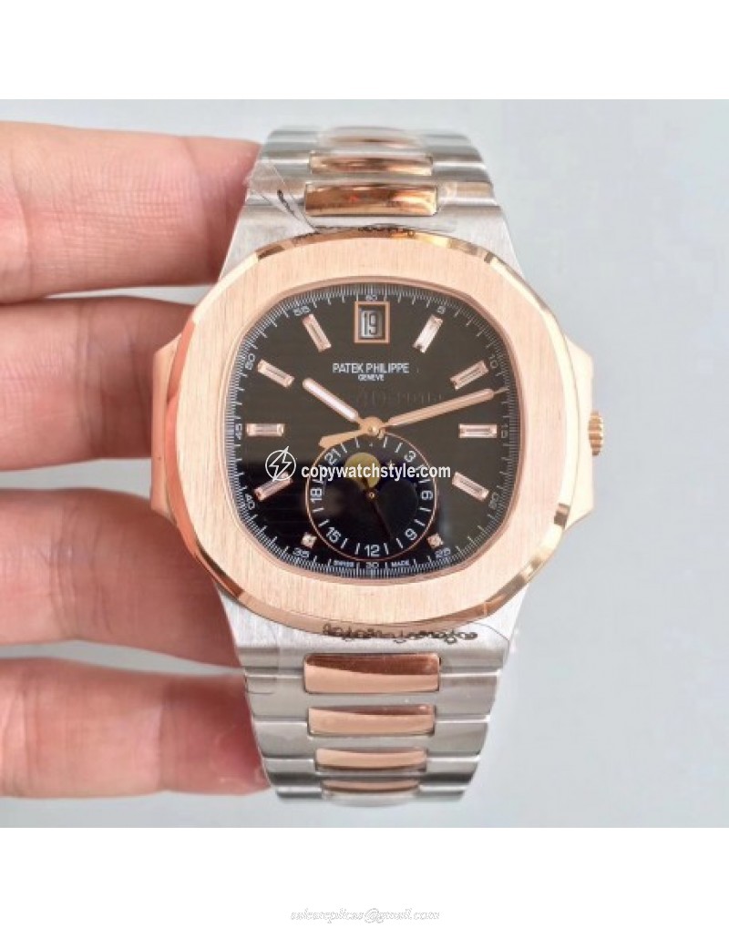 Patek Philippe Nautilus 5726/1A-001 Noob Rose Gold & Stainless Steel Black 