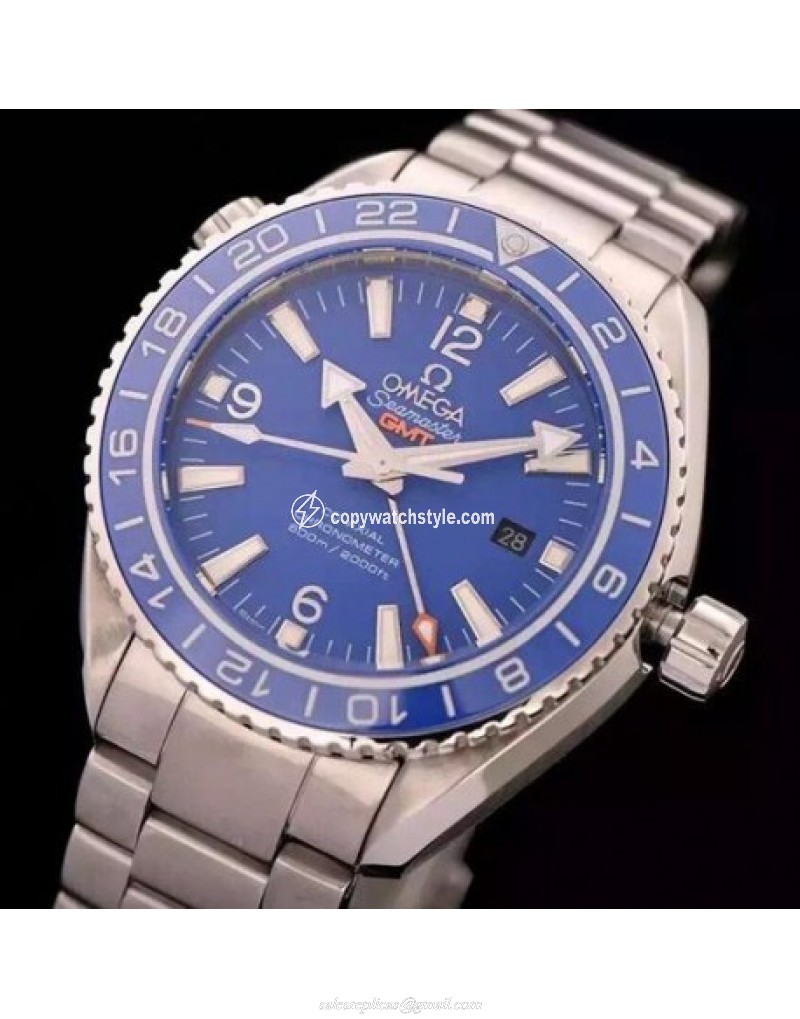 Omega Seamaster Planet Ocean GMT Stainless Steel Blue Omega Seamaster Planet Ocean GMT Stainless Steel Blue