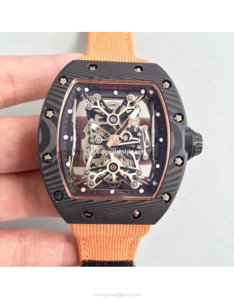 Richard Mille RM50-27-01 NTPT KV Black Forged Carbon Black & Gold Skeleton Richard Mille RM50-27-01 NTPT KV Black Forged Carbon Black & Gold Skeleton