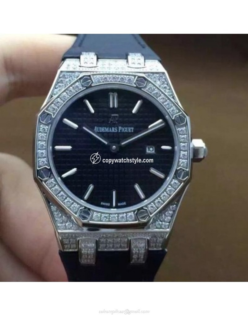 Audemars Piguet Royal Oak 67651 Ladies Stainless Steel & Diamonds Black Audemars Piguet Royal Oak 67651 Ladies Stainless Steel & Diamonds Black