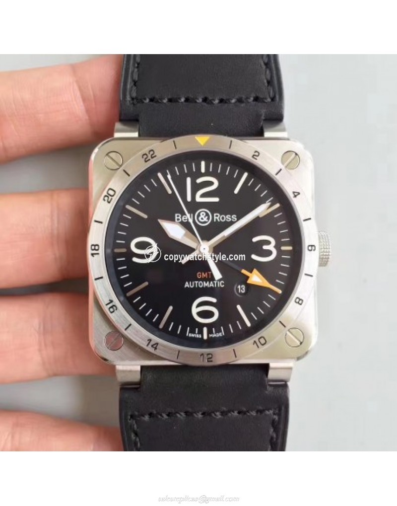 Bell & Ross BR 03-93 GMT ZF Stainless Steel Black Bell & Ross BR 03-93 GMT ZF Stainless Steel Black