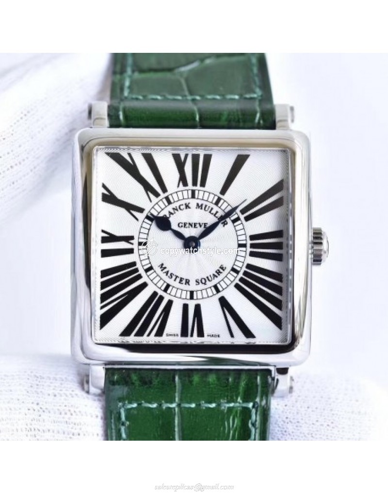 Franck Muller Master Square Ladies 6002 M QZ R GF Stainless Steel White 