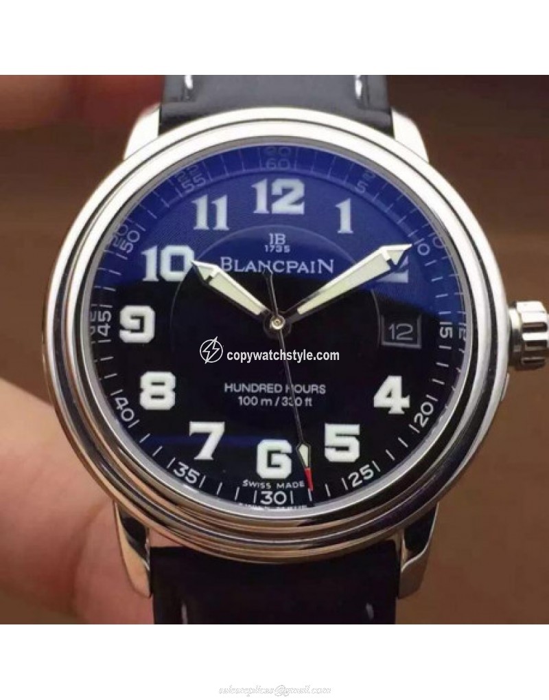 Blancpain Leman Hundred Hours Stainless Steel Black 