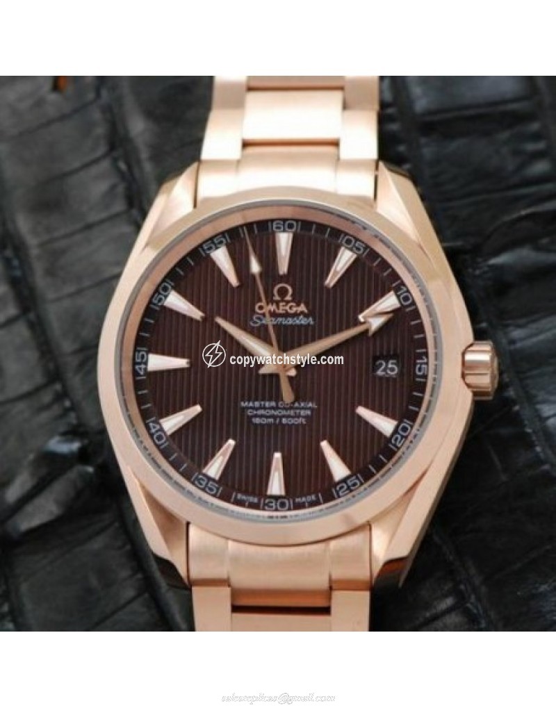 Omega Aqua Terra 41MM Rose Gold Brown Omega Aqua Terra 41MM Rose Gold Brown