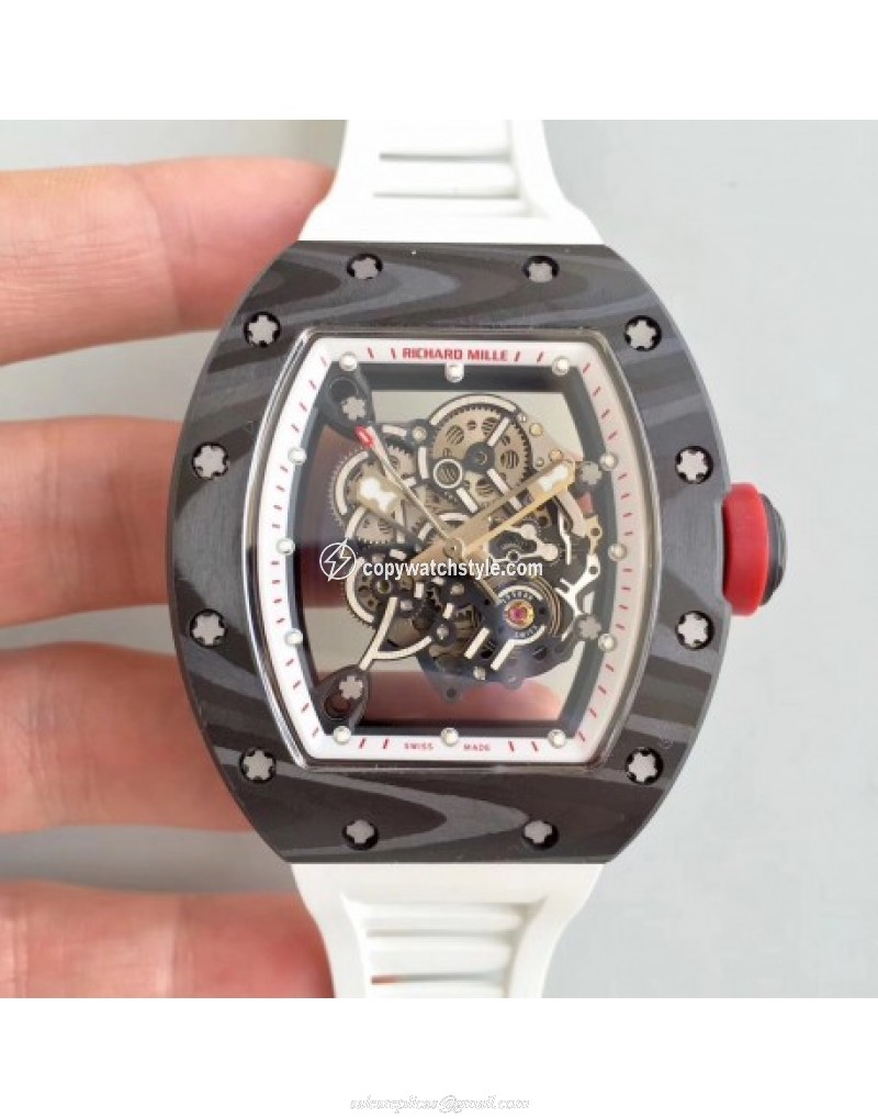 Richard Mille RM055 Bubba Watson KV Forged Carbon White Skeleton Richard Mille RM055 Bubba Watson KV Forged Carbon White Skeleton