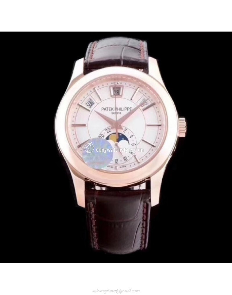 Patek Philippe Annual Calendar 5205R-001 KM Rose Gold White 