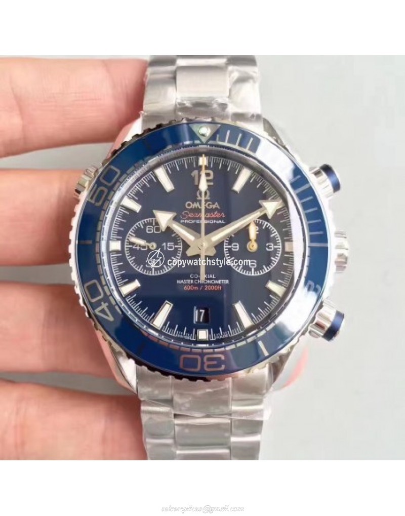 Omega Seamaster Planet Ocean 600M Chronograph 215.30.46.51.03.001 JH Stainless Steel Blue 