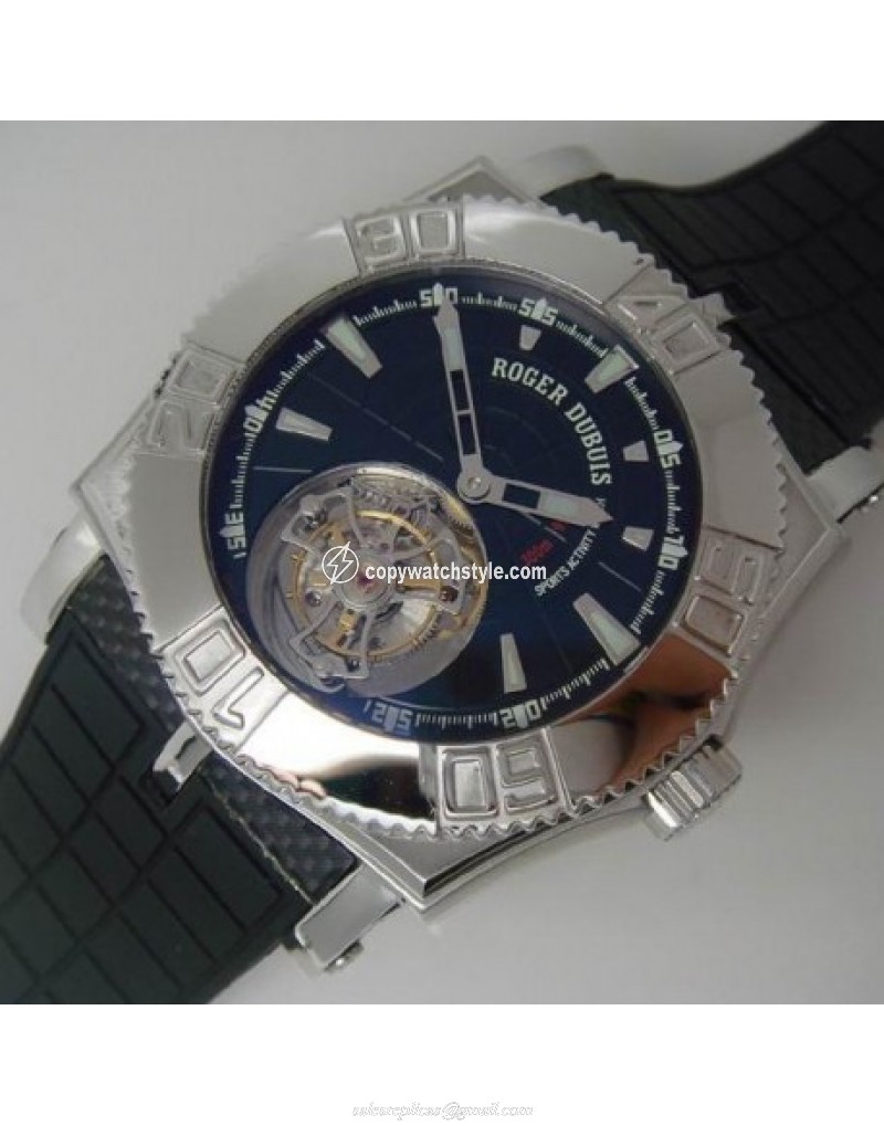 Roger Dubuis Excalibur Easy Diver Tourbillon Stainless Steel Black 