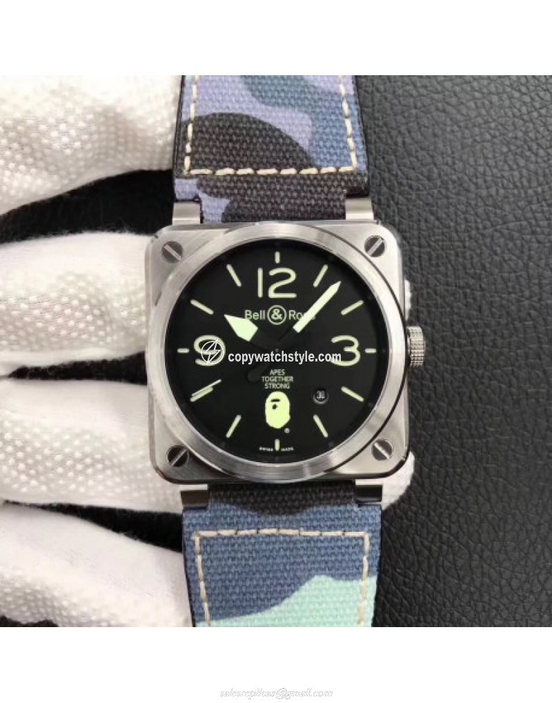 Bell & Ross BR 03-92 Steel Bape Noob V3 Stainless Steel Black Apes Bell & Ross BR 03-92 Steel Bape Noob V3 Stainless Steel Black Apes
