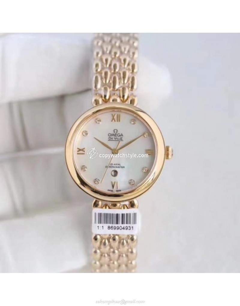 Omega De Ville Dewdrop 424.55.33.20.55.009 XF Yellow Gold Mother Of Pearl Omega De Ville Dewdrop 424.55.33.20.55.009 XF Yellow Gold Mother Of Pearl
