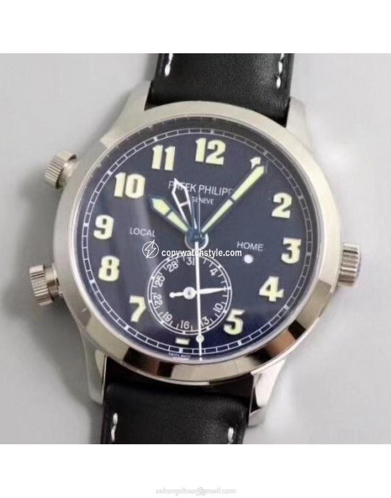 Patek Philippe Calatrava Pilot Travel Time 5524G-001 GR Stainless Steel Blue Patek Philippe Calatrava Pilot Travel Time 5524G-001 GR Stainless Steel Blue