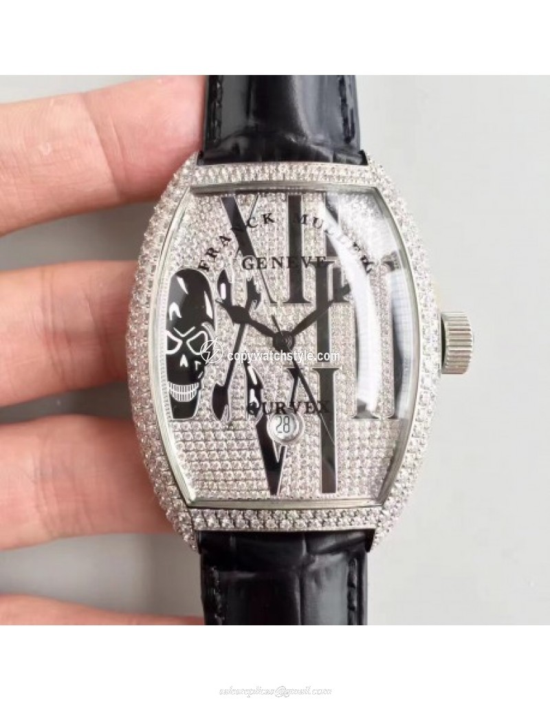 Franck Muller Tenor Curvex Gothic Arrange 8880 SCDT GOTH DCD FM Stainless Steel & Diamonds Diamond Franck Muller Tenor Curvex Gothic Arrange 8880 SCDT GOTH DCD FM Stainless Steel & Diamonds Diamond