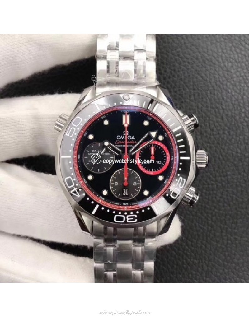 Omega Seamaster Diver 300M Chronograph 44MM ETNZ 212.32.44.50.01.001 Noob Stainless Steel Black 