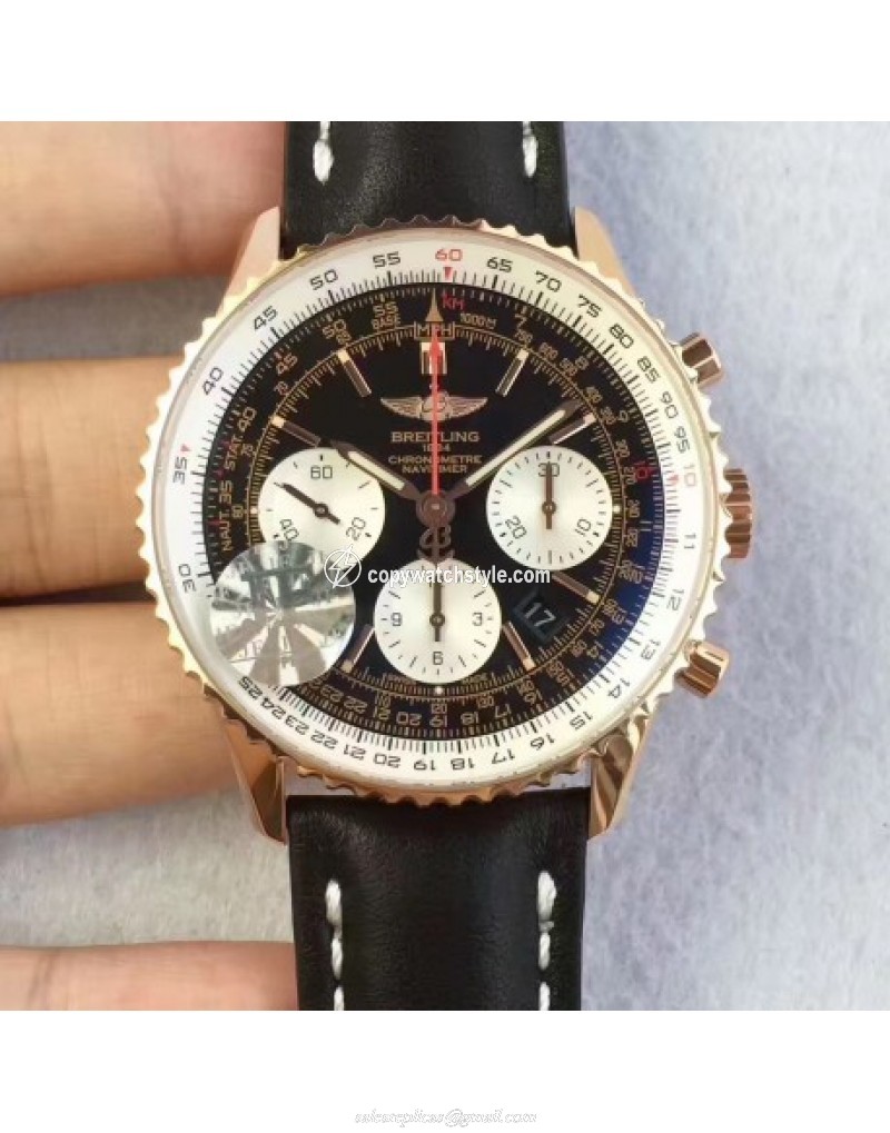 Breitling Navitimer 01 RB012012.BA49.435X.R20BA.1 JF Rose Gold Black Breitling Navitimer 01 RB012012.BA49.435X.R20BA.1 JF Rose Gold Black