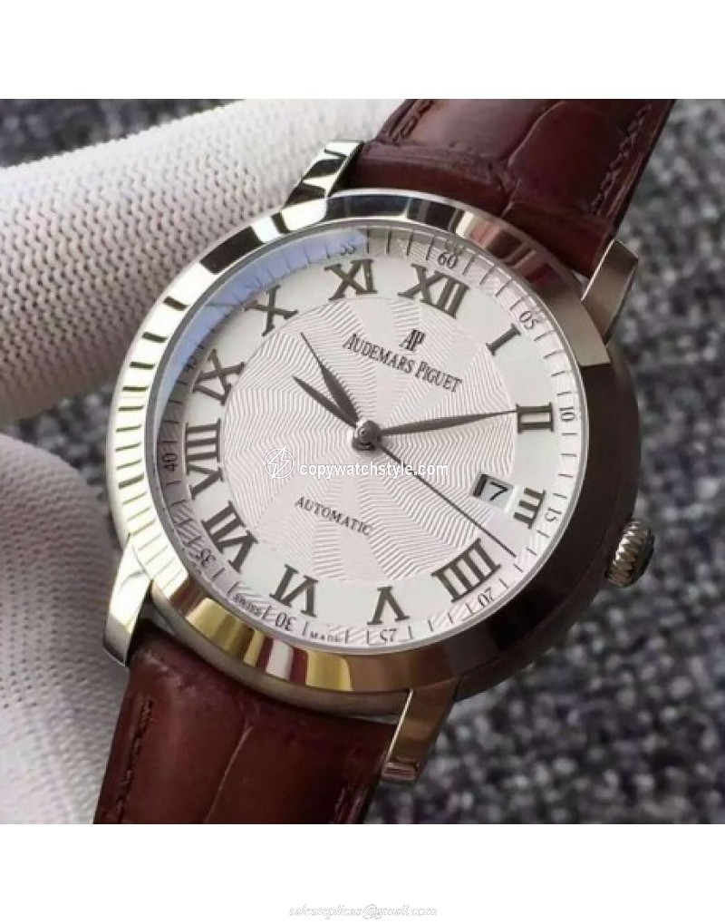 Audemars Piguet Jules Audemars 15170 Stainless Steel Roman & White Audemars Piguet Jules Audemars 15170 Stainless Steel Roman & White