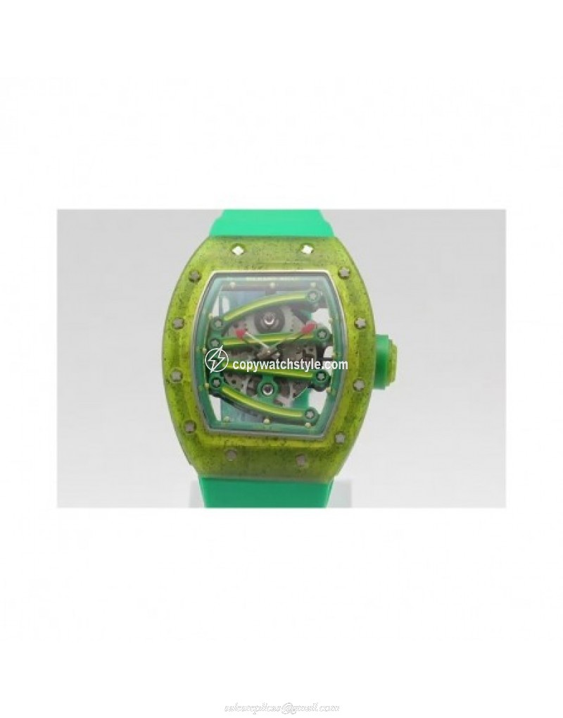 Richard Mille RM 59-01 Tourbillon Yohan Blake Translucent Green Composite Skeleton Green Richard Mille RM 59-01 Tourbillon Yohan Blake Translucent Green Composite Skeleton Green