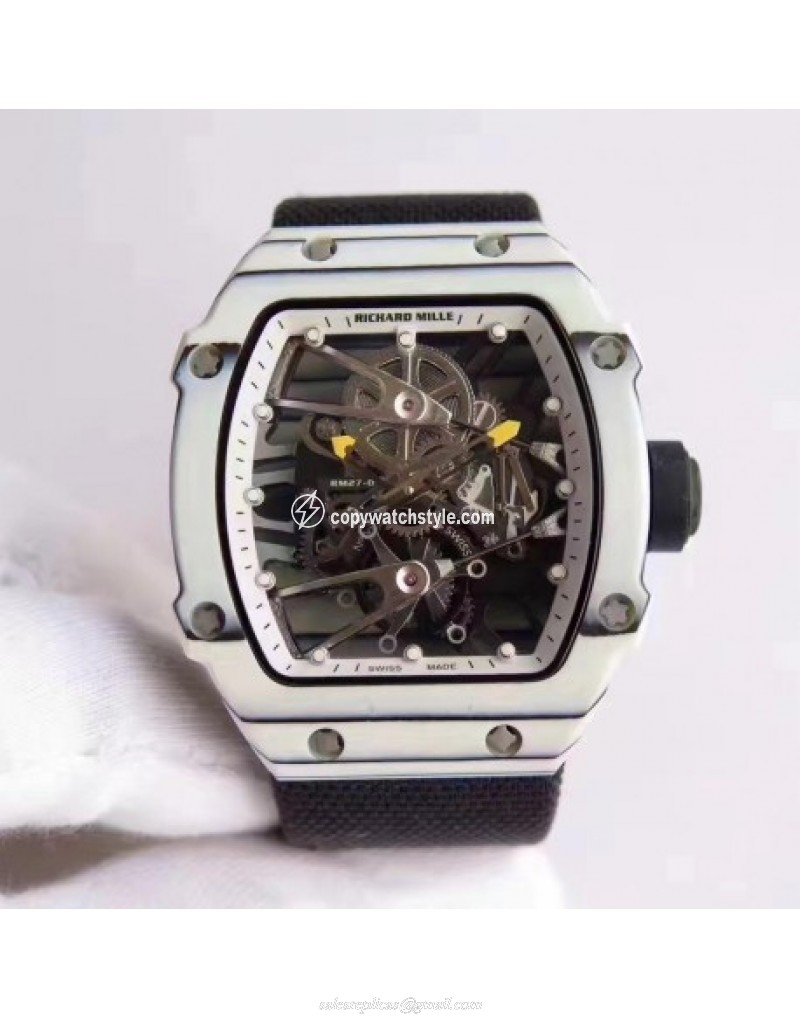 Richard Mille RM27-02 Rafael Nadal KV White Forged Carbon White Skeleton 