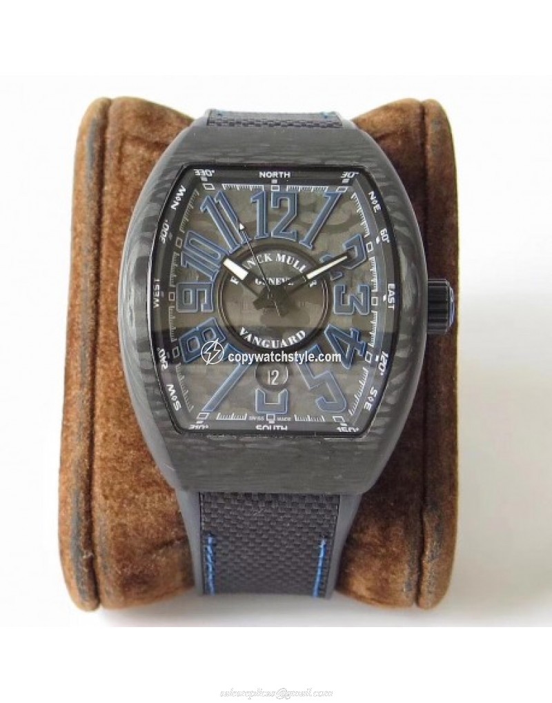Franck Muller Vanguard Automatic Carbon V 45 SC DT NR BR Noob Forged Carbon forged Carbon 
