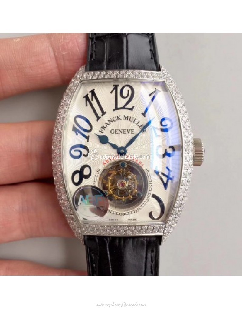 Franck Muller Cintree Curvex Imperial Tourbillon 8880 T ABF Stainless Steel & Diamonds White 