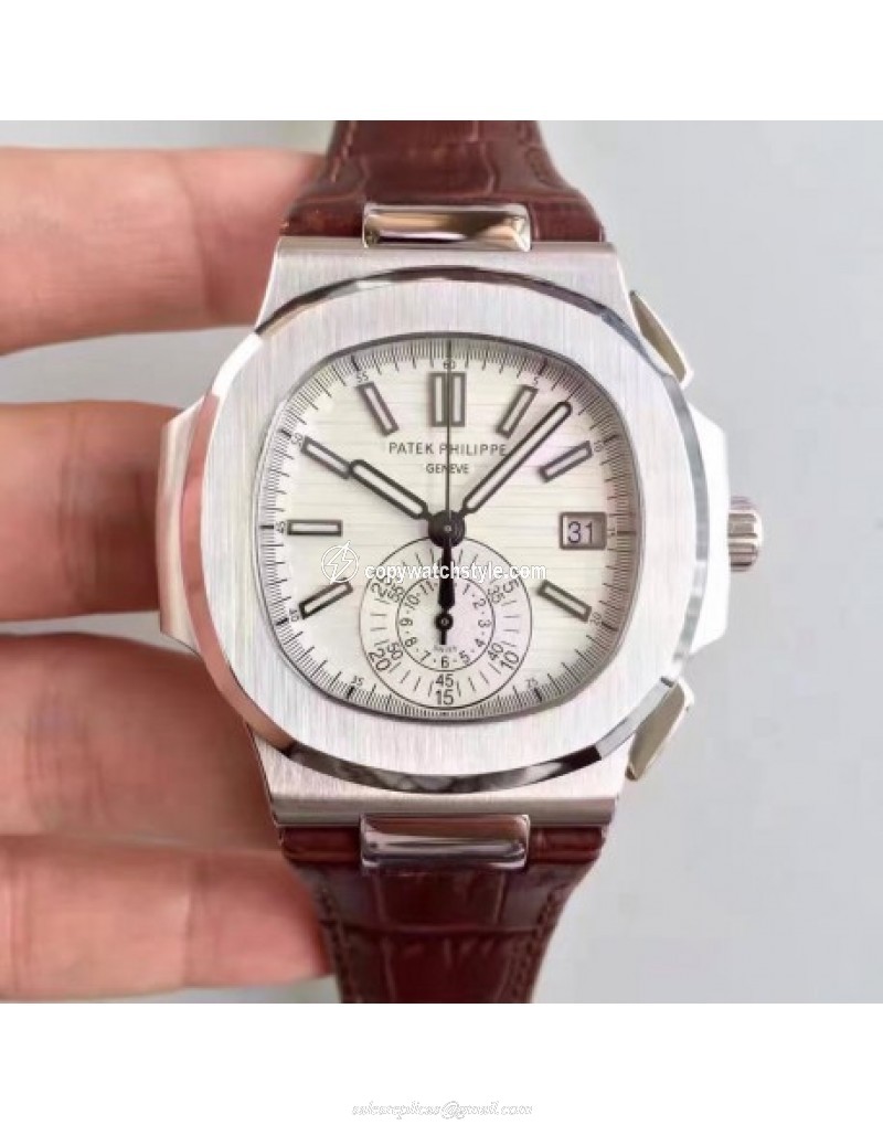 Patek Philippe Nautilus Chronograph 5980 JF Stainless Steel White Patek Philippe Nautilus Chronograph 5980 JF Stainless Steel White