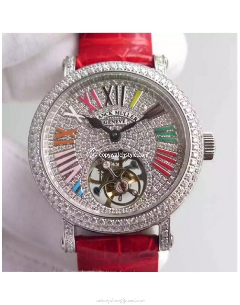 Franck Muller Color Dreams Tourbillon Imperial Stainless Steel & Diamonds Diamonds Franck Muller Color Dreams Tourbillon Imperial Stainless Steel & Diamonds Diamonds