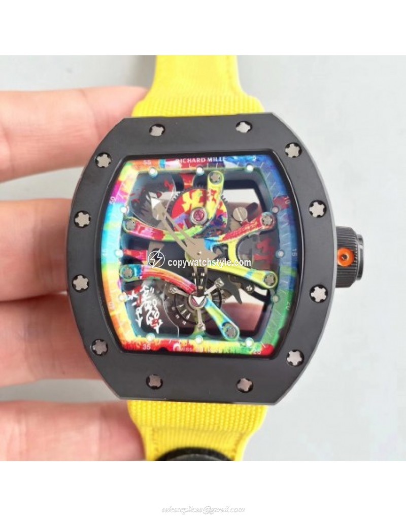 Richard Mille RM068-01 Tourbillon Kongo KV Ceramic Multicolored Skeleton 