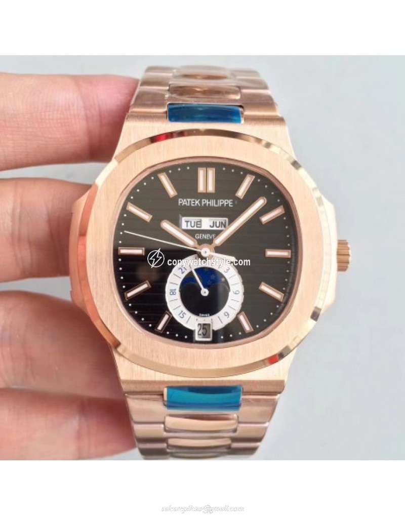 Patek Philippe Nautilus 5726/1A Noob Rose Gold Black 