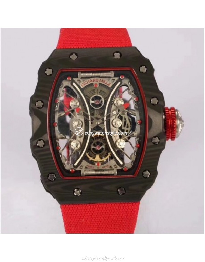 Richard Mille RM53-01 Tourbillon Pablo Mac Donough KV Forged Carbon Skeleton Red Richard Mille RM53-01 Tourbillon Pablo Mac Donough KV Forged Carbon Skeleton Red