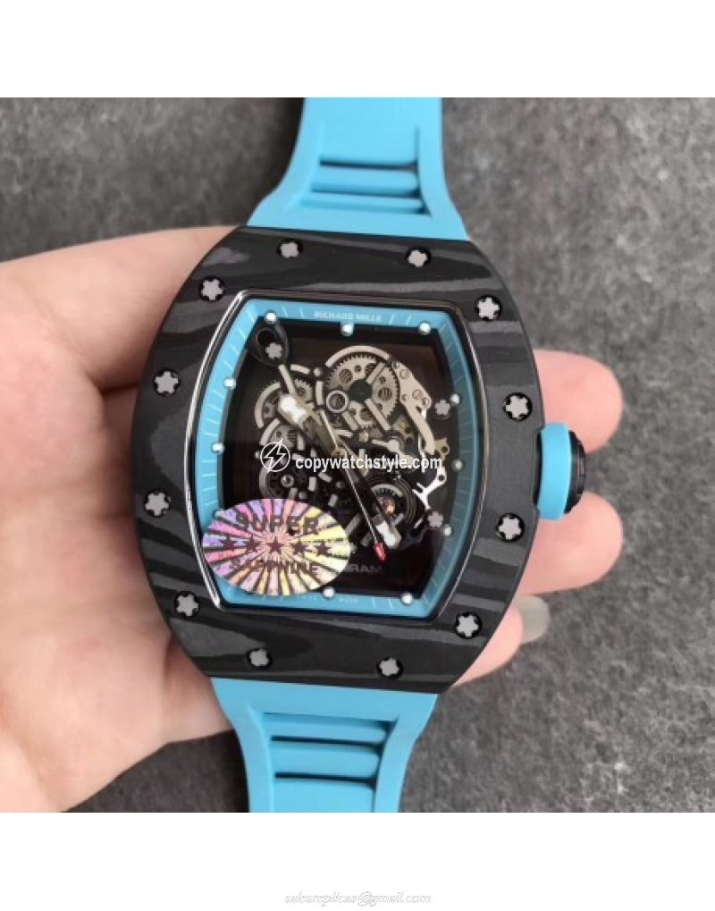 Richard Mille RM55 KV Forged Carbon Blue Skeleton Richard Mille RM55 KV Forged Carbon Blue Skeleton