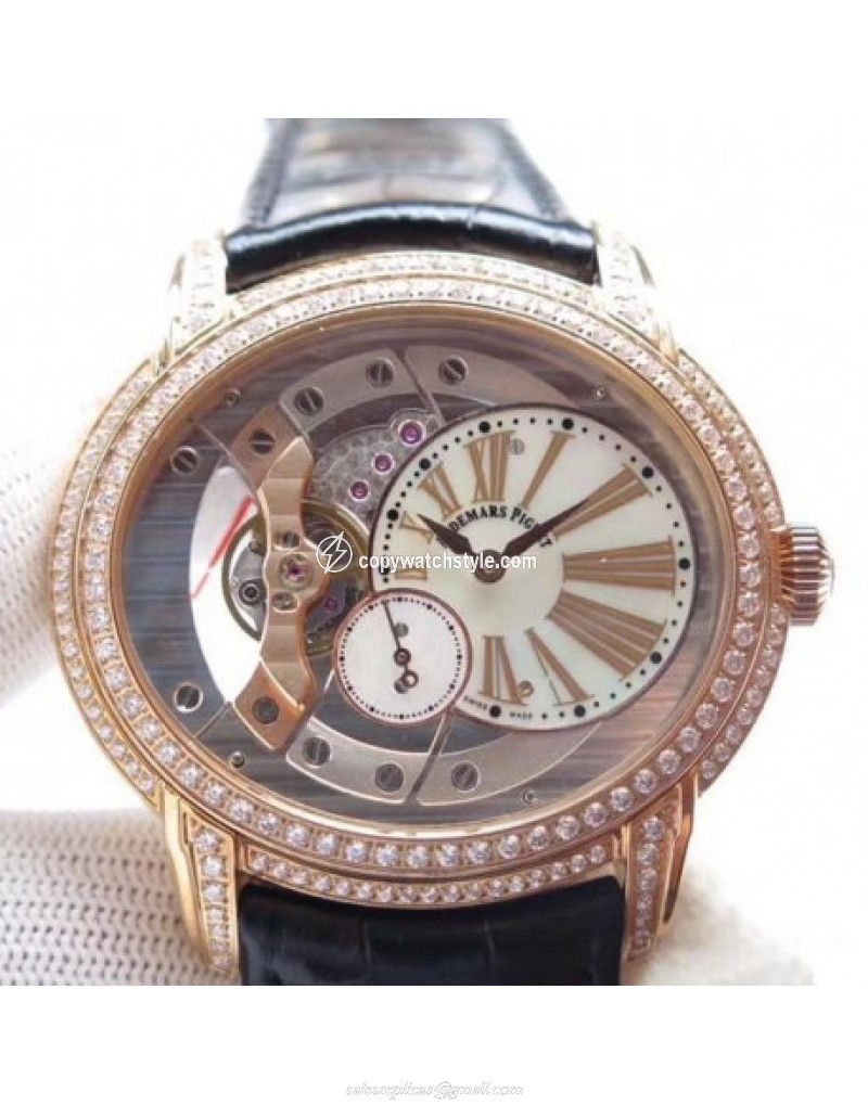 Audemars Piguet Royal Millenary 4101 15350 V9 Rose Gold & Diamonds Rose Gold Skeleton Audemars Piguet Royal Millenary 4101 15350 V9 Rose Gold & Diamonds Rose Gold Skeleton