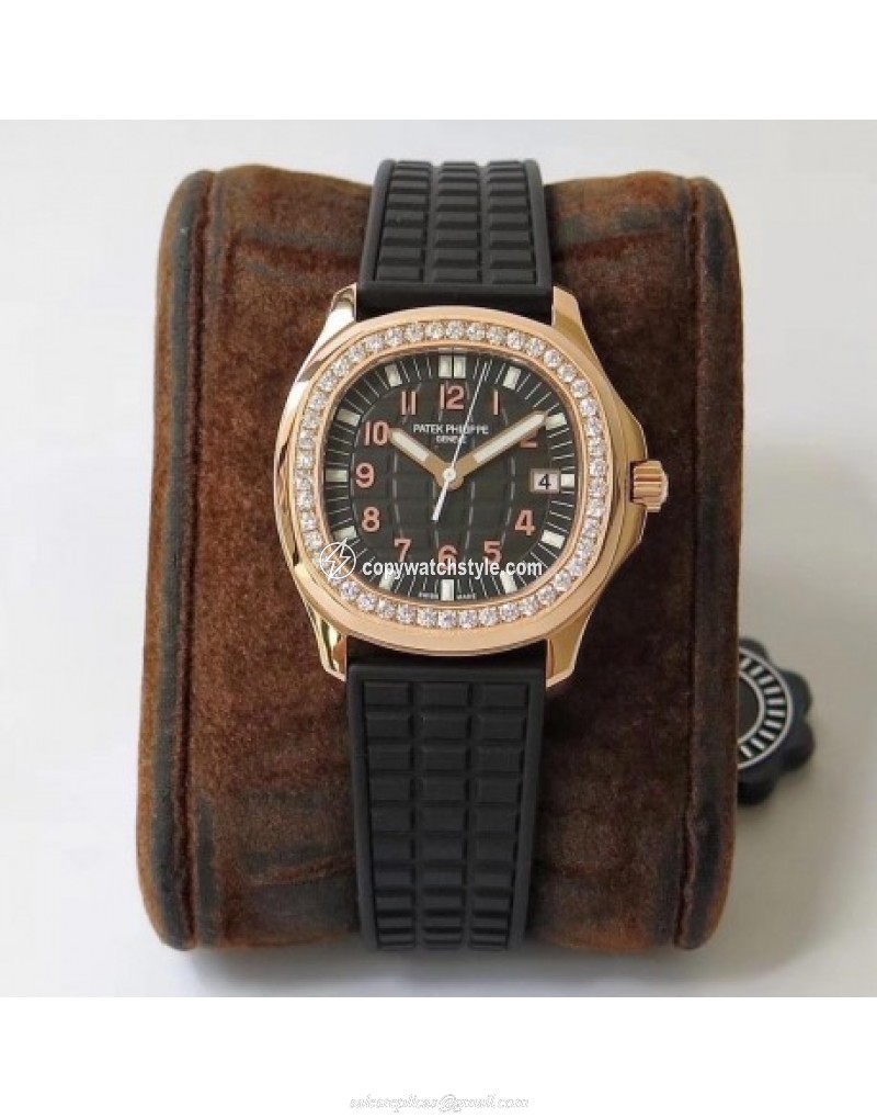 Patek Philippe Aquanaut Luce Ladies 5067A PP Rose Gold & Diamonds Black Patek Philippe Aquanaut Luce Ladies 5067A PP Rose Gold & Diamonds Black
