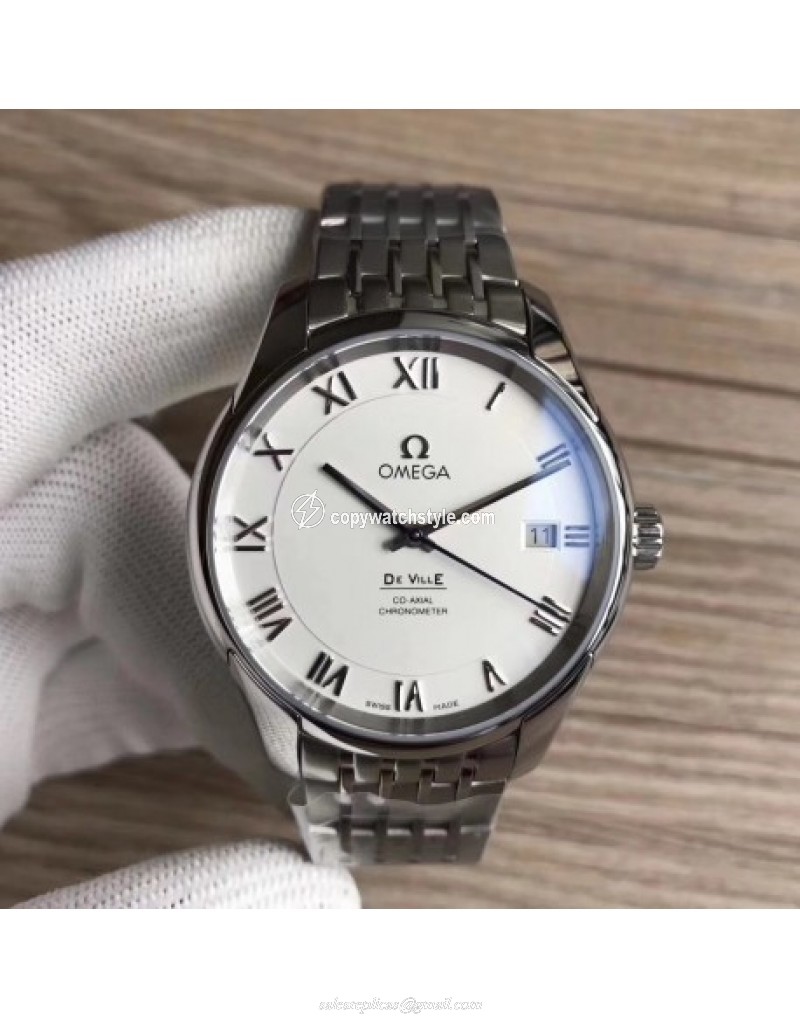 Omega De Ville Prestige Co-Axial 39.5MM 424.10.40.20.02.001 Noob Stainless Steel Silver 