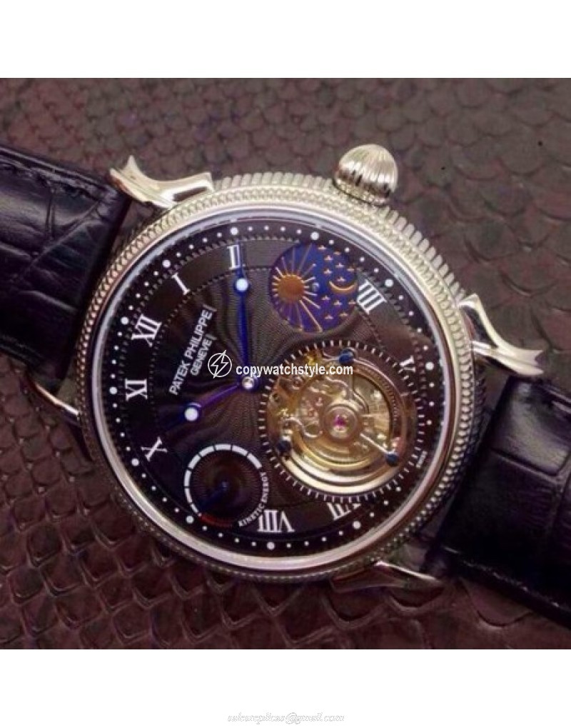 Patek Philippe Tourbillon Moonphase Power Reserve Stainless Steel Black Patek Philippe Tourbillon Moonphase Power Reserve Stainless Steel Black