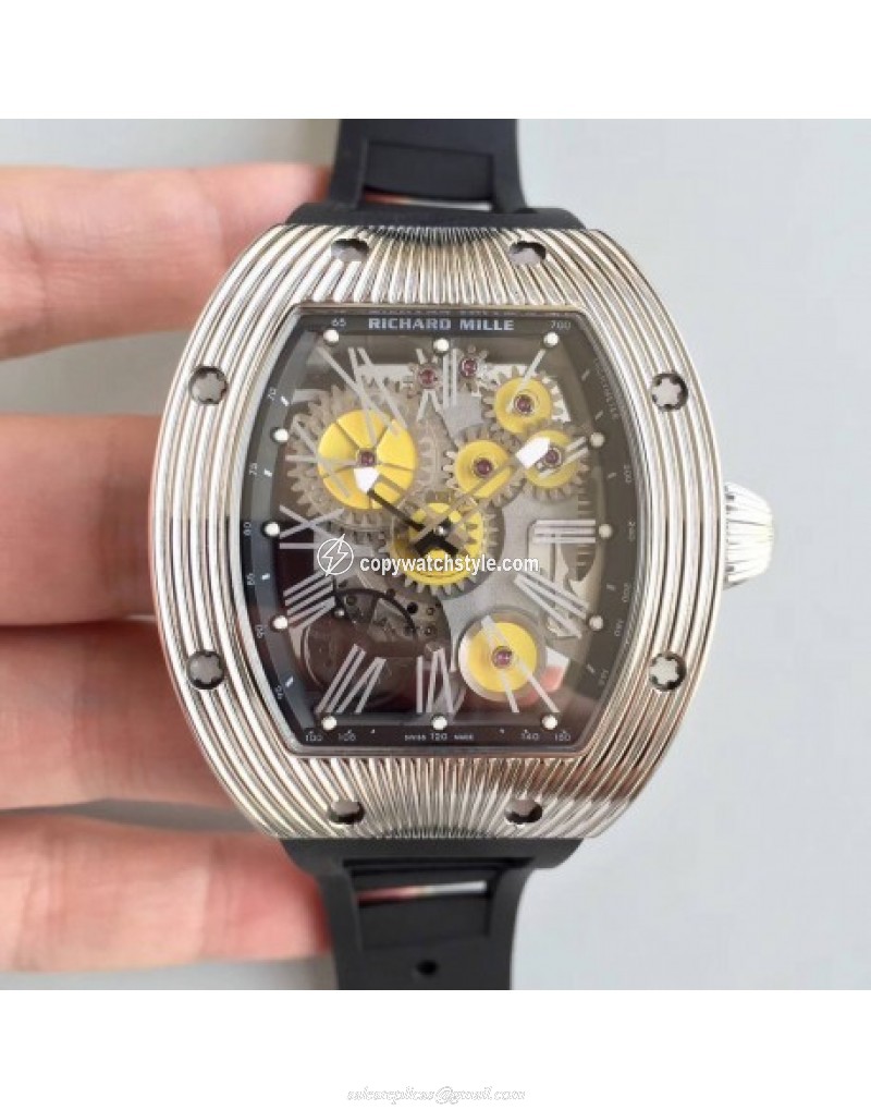 Richard Mille RM018 Tourbillon Hommage A Boucheron Noob Stainless Steel Yellow Skeleton Richard Mille RM018 Tourbillon Hommage A Boucheron Noob Stainless Steel Yellow Skeleton