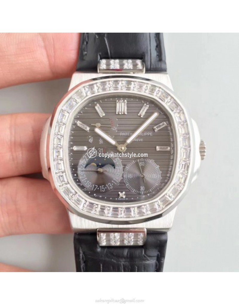 Patek Philippe Nautilus Moonphase 5712G-001 Noob Stainless Steel & Diamond Black Patek Philippe Nautilus Moonphase 5712G-001 Noob Stainless Steel & Diamond Black