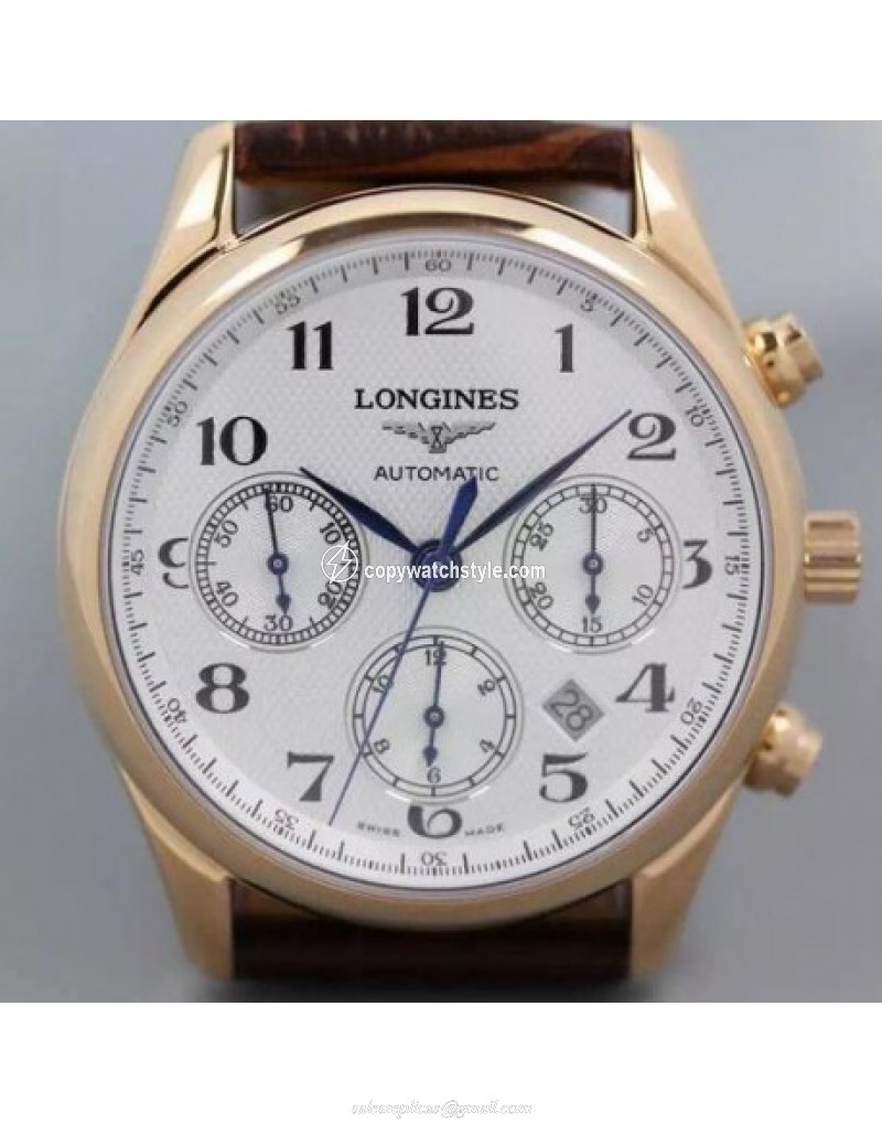 Longines Master Collection Chronograph Rose Gold White Longines Master Collection Chronograph Rose Gold White